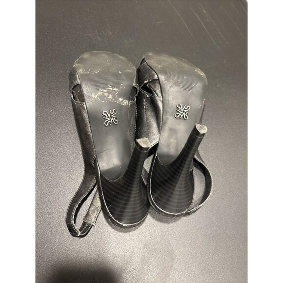 Simply Vera Wang Womens Cicely Size 7 Gray Slip On Peep Toe Slingback Heels Flaw - Picture 11 of 11